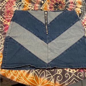 Forever 21+ denim zipper skirt